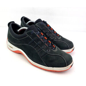 Cole Haan NikeAir Womens Size 9 Black Red Nubuck Comfort Sneaker Shoes D18766